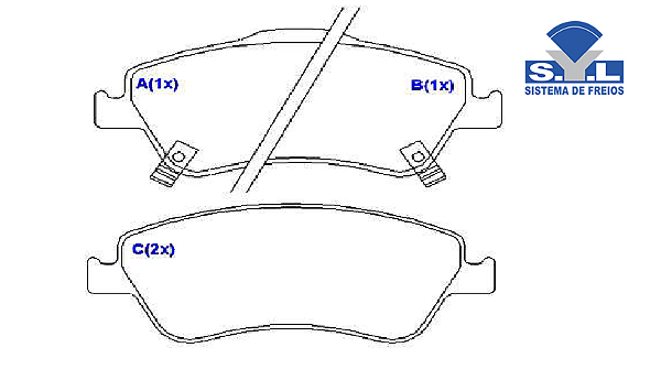 Jogo Pastilha Freio Dianteiro - SYL - Corolla 1.6 16v 2008 a 2011