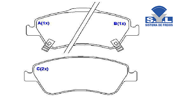 Jogo Pastilha Freio Dianteiro - SYL - Corolla 2.0 16v 2010 a 2014