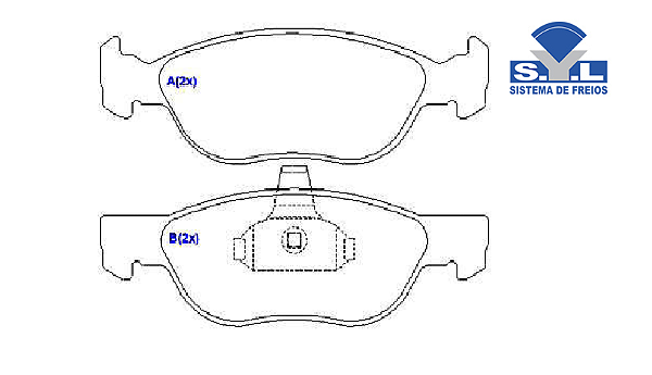 Jogo Pastilha Freio Dianteiro - SYL - Punto 1.9 16v 1999 a 2010