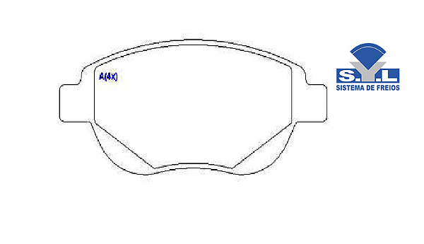 Jogo Pastilha Freio Dianteiro - SYL - Citroen C4 VTR 2.0 16v 2004 a 2010