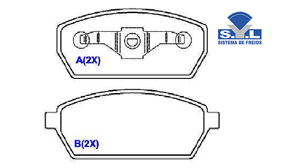 Jogo Pastilha Freio Dianteiro - SYL - Towner 1.0 8v após 2009...