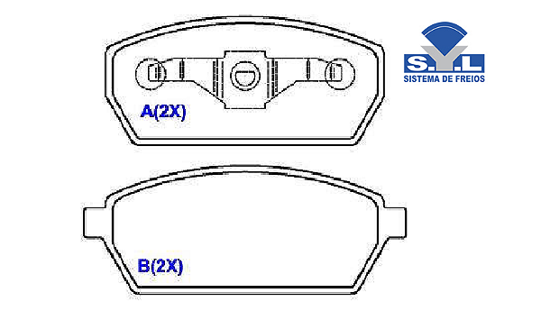 Jogo Pastilha Freio Dianteiro - SYL - Effa 1.0 8v após 2007...