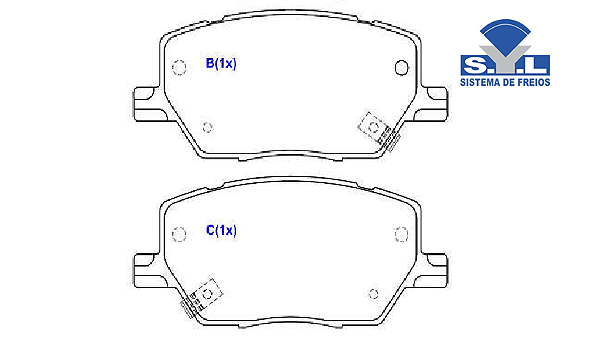 Jogo Pastilha Freio Dianteiro - SYL - Compass 2.0 16v - Longitude após 2016...