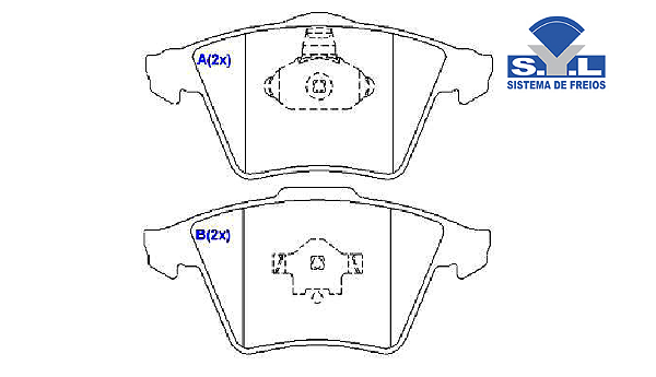 Jogo Pastilha Freio Dianteiro - SYL - Volvo V40 2.0 16v após 2012...