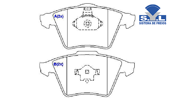 Jogo Pastilha Freio Dianteiro - SYL - Volvo S40 2.5 16v 2004 a 2007