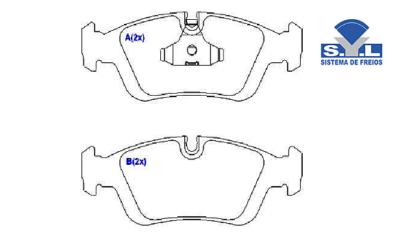 Jogo Pastilha Freio Dianteiro - SYL - BMW 325i 2.5 24v V6 (E90) 2006 a 2012