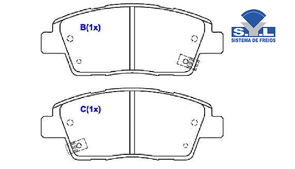 Jogo Pastilha Freio Dianteiro - SYL - HB20x 1.0 12v 2016 a 2016