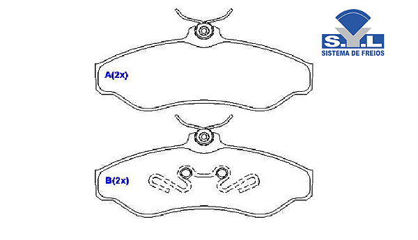 Jogo Pastilha Freio Dianteiro - SYL - S10 2.2 8v - 4x2 1995 a 2003