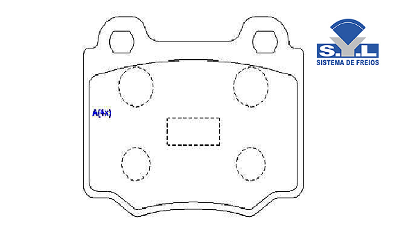 Jogo Pastilha Freio Dianteiro - SYL - Parati 1.6 8v 1993 a 1995