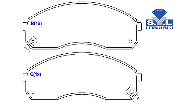Jogo Pastilha Freio Dianteiro - SYL - Kia Besta 3.0 16v 1997 a 2003