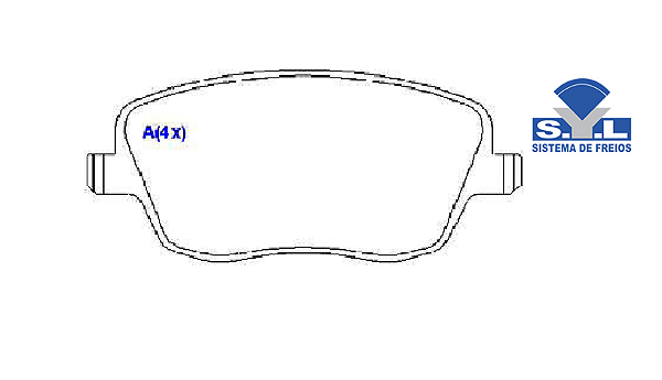 Jogo Pastilha Freio Dianteiro - SYL - Polo Sedan 1.8 8v 2008 a 2016