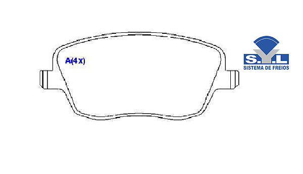 Jogo Pastilha Freio Dianteiro - SYL - Cordoba 1.4 16v 2002 a 2010