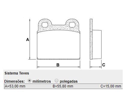 Jogo Pastilha Freio Dianteiro - Tecpads - Puma GTC 1.600 8v 1980 a 1984