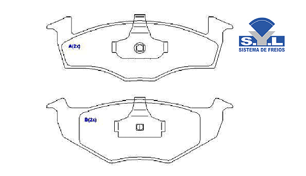Jogo Pastilha Freio Dianteiro - SYL - Fox 1.0 8v 2003 a 2015 - Ventilado