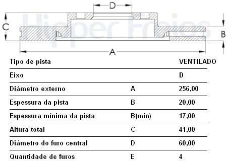 Par Disco Freio Dianteiro - Hiperfreios - Tigra 1.6 16v 1994 a 1998