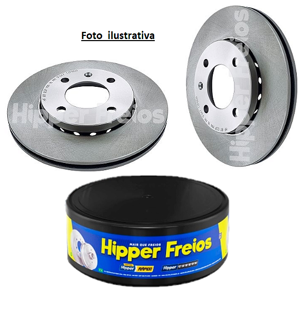Par Disco Freio Dianteiro - Hiperfreios - Civic 2.0 16v 2006 a 2012