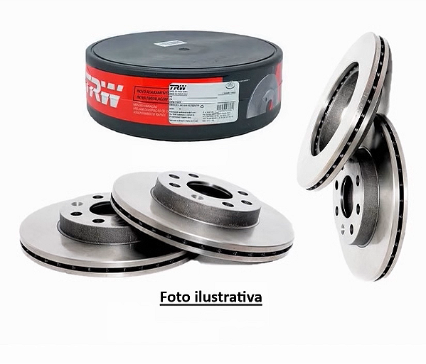 Par Disco Freio Dianteiro - TRW - Grand Blazer 4.1 12v  1999 a 2000 - C/Cubo