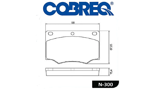 Jogo Pastilha Freio Dianteiro - Cobreq - Comodoro 2.5 8v-4.1 12v 1977 a 1992