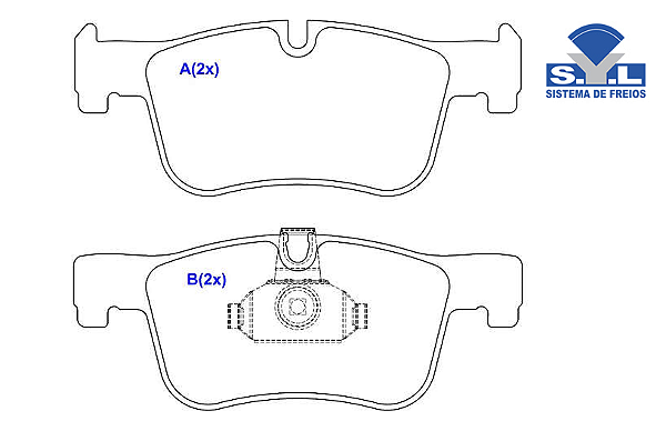 Jogo Pastilha Freio Dianteiro - SYL - BMW 318i 2.0 16v após 2012...