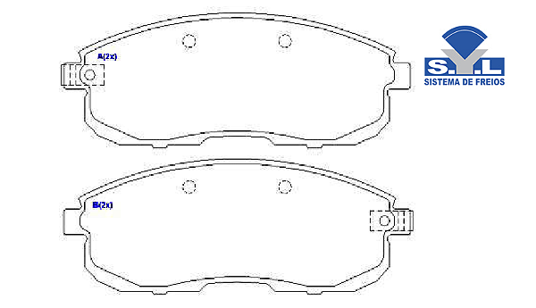 Jogo Pastilha Freio Dianteiro - SYL - Sentra 2.5 16v 2000 a 2007