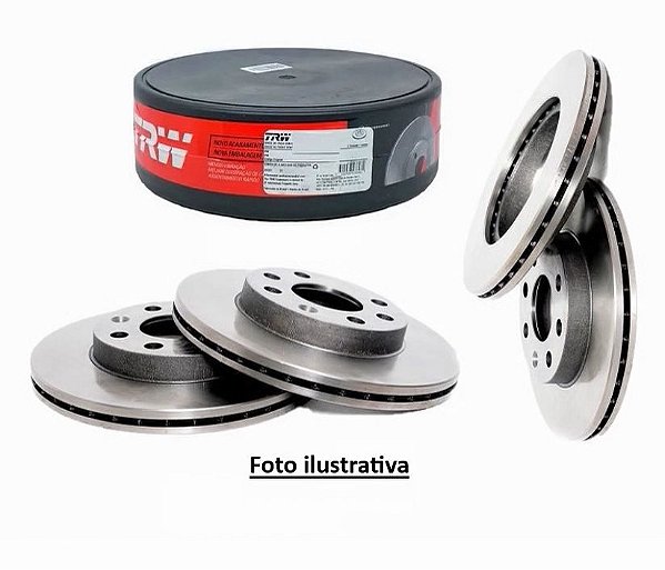 Par Disco Freio Dianteiro - TRW - Monza 1.6/1.8/2.0 8v 1982 a 1997 - Disco Ventilado