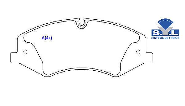 Jogo Pastilha Freio Dianteiro - SYL - Discovery IV 4.0 12v 4x4  2009 a 2016