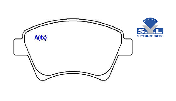 Jogo Pastilha Freio Dianteiro - SYL - Megane 1.6/2.0 16v 2002 a 2009