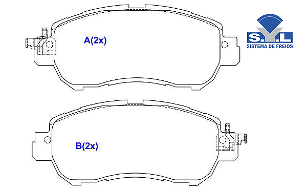Jogo Pastilha Freio Dianteiro - SYL - Versa 1.6 16v após 2020...