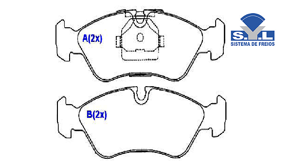 Jogo Pastilha Freio Dianteiro - SYL - Vectra 2.0 8v/16v 1993 a 1997