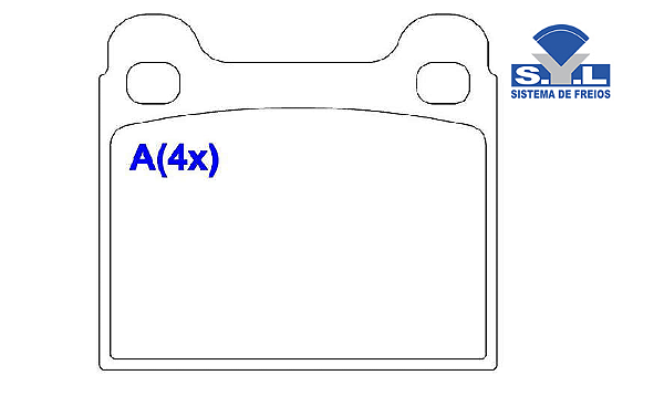 Jogo Pastilha Freio Dianteiro - SYL - Variant 1.6 8v 1978 a 1980