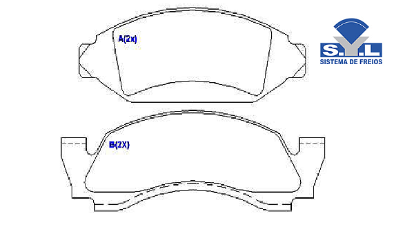 Jogo Pastilha Freio Dianteiro - SYL - Veraneio 4.1 12v 1966 a 1995