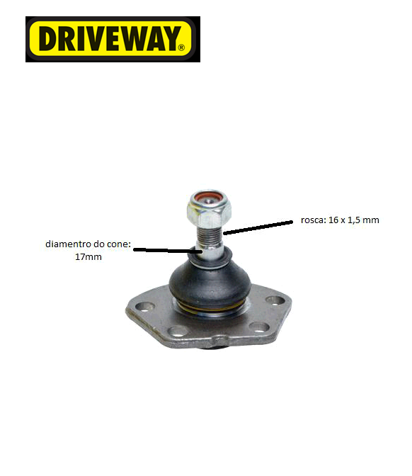 Pivo Dianteiro - Ducato 2.5 8v 1999 a 2001 - Inferior Aro 16