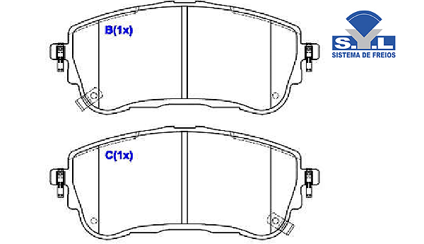 Jogo Pastilha Freio Dianteiro - SYL - Corolla 1.8 16v - Hybrid após 2019...