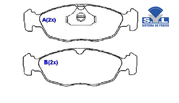 Jogo Pastilha Freio Dianteiro - SYL - Corsa 1.0/1.4 8v 1996 a 2008