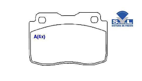 Jogo Pastilha Freio Dianteiro - SYL - Pampa 1.6 8v 1981 a 1984