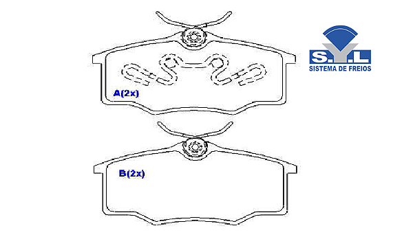 Jogo Pastilha Freio Dianteiro - SYL - Parati 1.0 16v - 2.0 16v 1997 a 2002