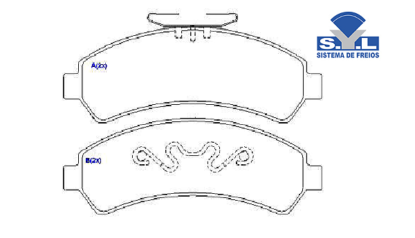 Jogo Pastilha Freio Dianteiro - SYL - S10 2.5 8v 4x4 1995 a 2000