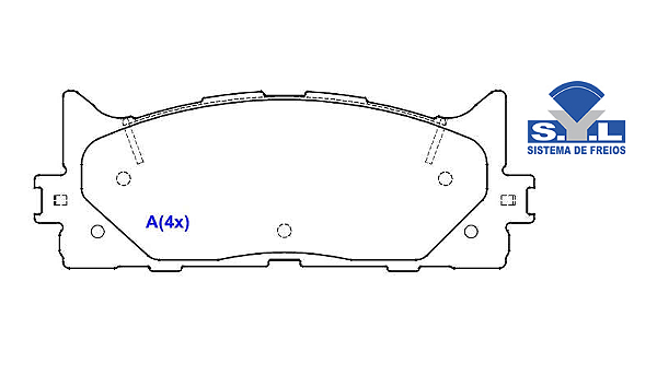 Jogo Pastilha Freio Dianteiro - SYL - Camry 3.5 24v  2006 a 2021