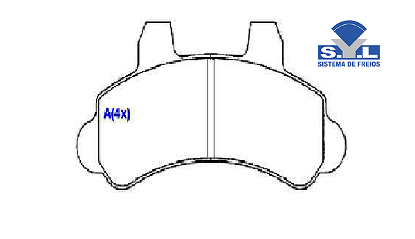 Jogo Pastilha Freio Dianteiro - SYL - F1000 4.3 8v-4.9 12v- 4x2/4x4 1995 a 1998