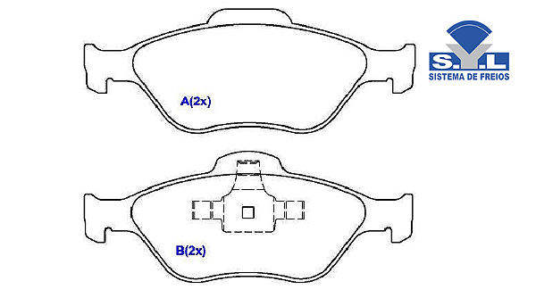 Jogo Pastilha Freio Dianteiro - SYL - Fiesta 1.5 16v 2013 a 2016