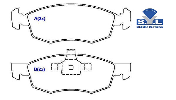 Jogo Pastilha Freio Dianteiro - SYL - Cronos 1.3 8v após 2018...