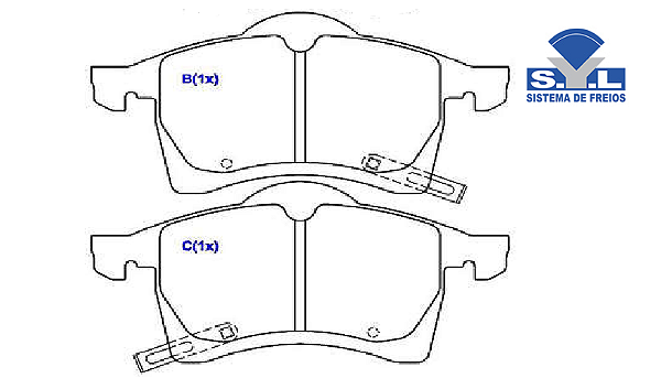 Jogo Pastilha Freio Dianteiro - SYL - Vectra GT 2.0 8v -GTX 2010 a 2012
