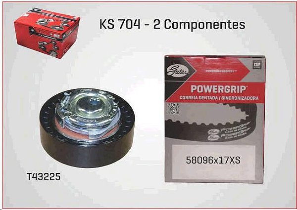Kit Correia Dentada - Gates - Logan 1.6 8v após 2010... - 96 Dentes / 17mm