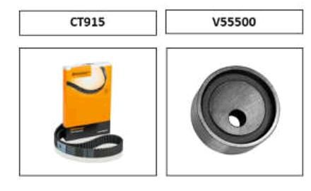 Kit Correia Dentada - Contitech - Kangoo 1.0 8v 1998 a 2004 - 87 Dentes / 17mm