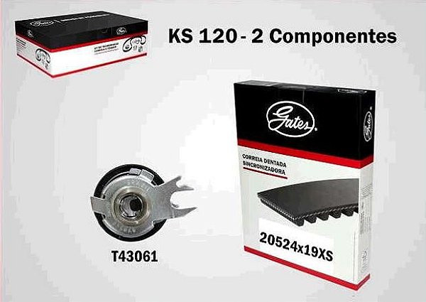 Kit Correia Dentada - Gates - Gol G3 1.0/1.6 8v 1999 a 2006 - 135 Dentes / 19mm