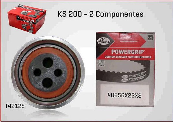 Kit Correia Dentada - Gates - Siena 1.0 8v - Fire 2001 a 2009 - 124 Dentes / 22mm