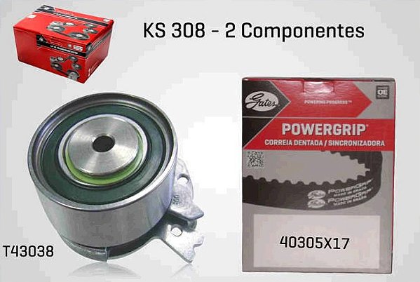 Kit Correia Dentada - Gates - Corsa 1.0/1.4/1.6 8v - EFi 1994 a 1995 - 111 Dentes / 17mm
