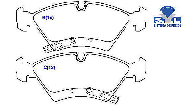 Jogo Pastilha Freio Dianteiro - SYL - Zafira 2.0 8v - Aro 14 2010 a 2012