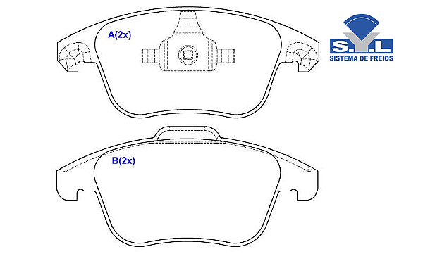 Jogo Pastilha Freio Dianteiro - SYL - C4 Lounge 1.6/2.0 16v após 2012...