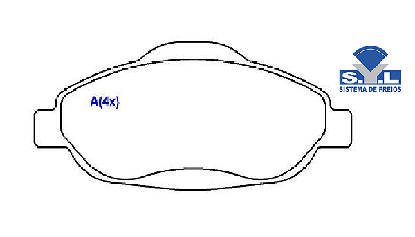 Jogo Pastilha Freio Dianteiro - SYL - Peugeot 408 2.0 16v após 2011...